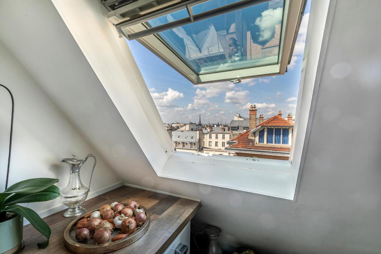 Paris Centre Dernier Etage Vue Ascenseur Apartman Kültér fotó